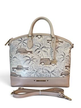 BRAHMIN Large Duxbury Satchel Ivory Copa Cabana NWT